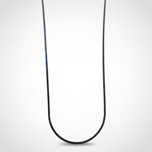 Men's Sleek Black Snake Chain Necklace