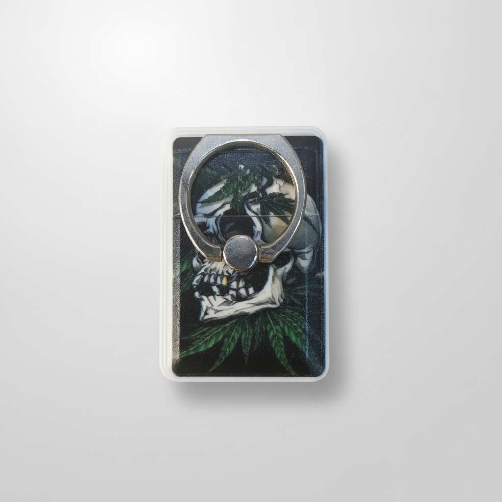 Skull & Leaf USB Charging Lighter with Phone Ring Holder