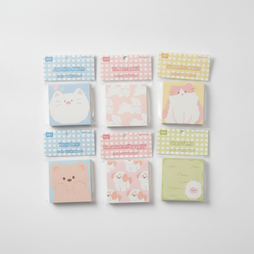 Cute Animal Sticky Notes – 100 Sheets | HiMiC Series