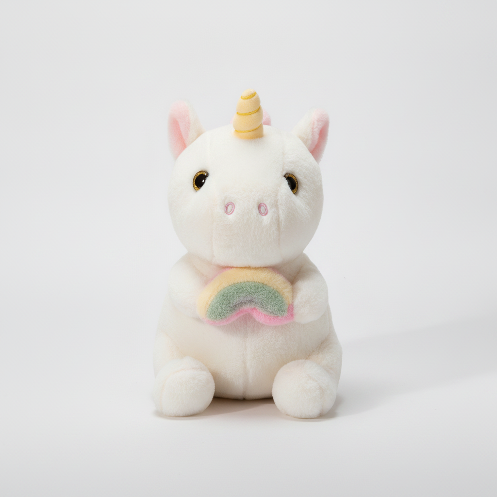 Dreamy White Unicorn Plush Stuffed Animal Toy – 35 CM