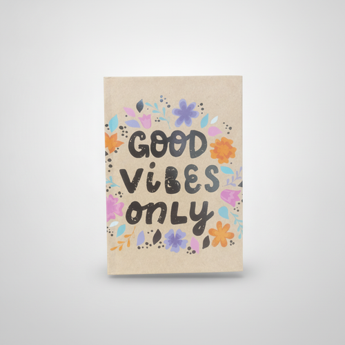Good Vibes Only Floral Kraft Notebook Diary
