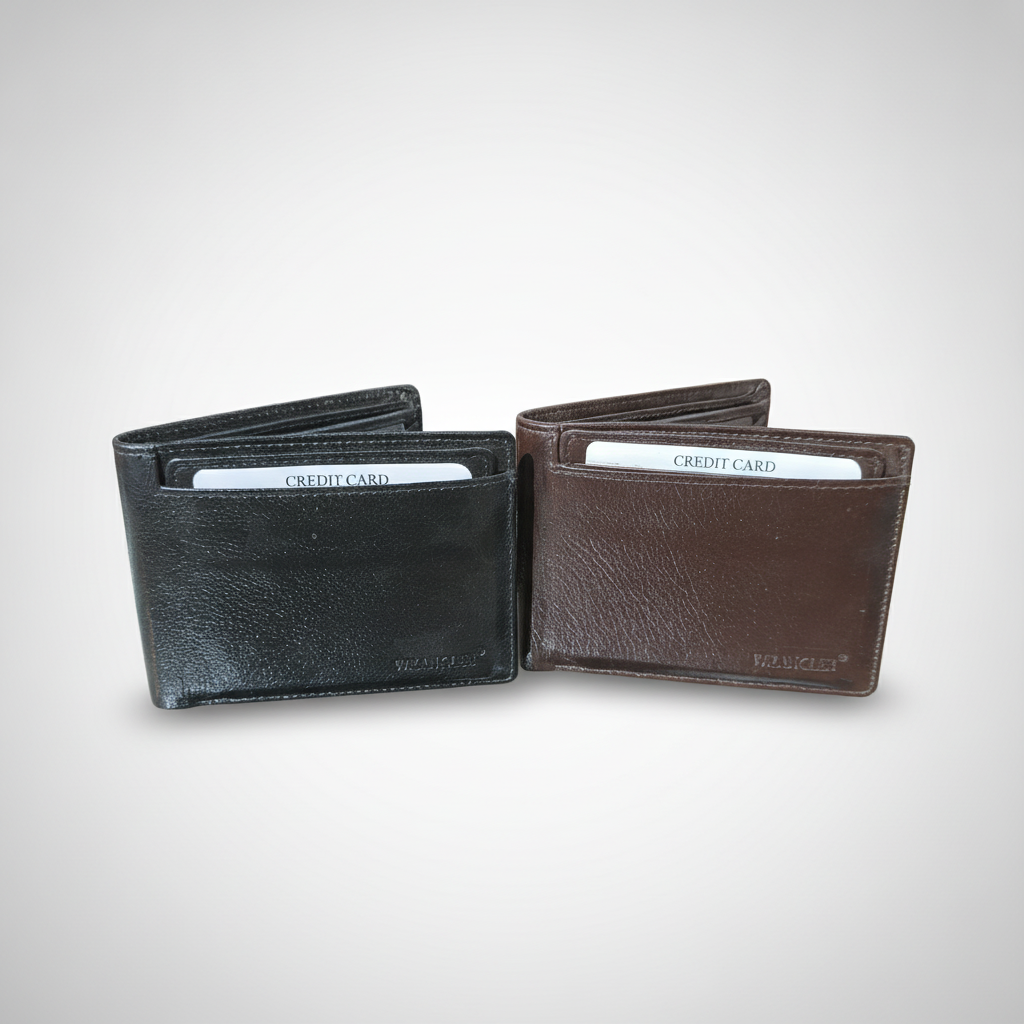 Wrangler Genuine Leather Bifold Wallet – Classic & Slim