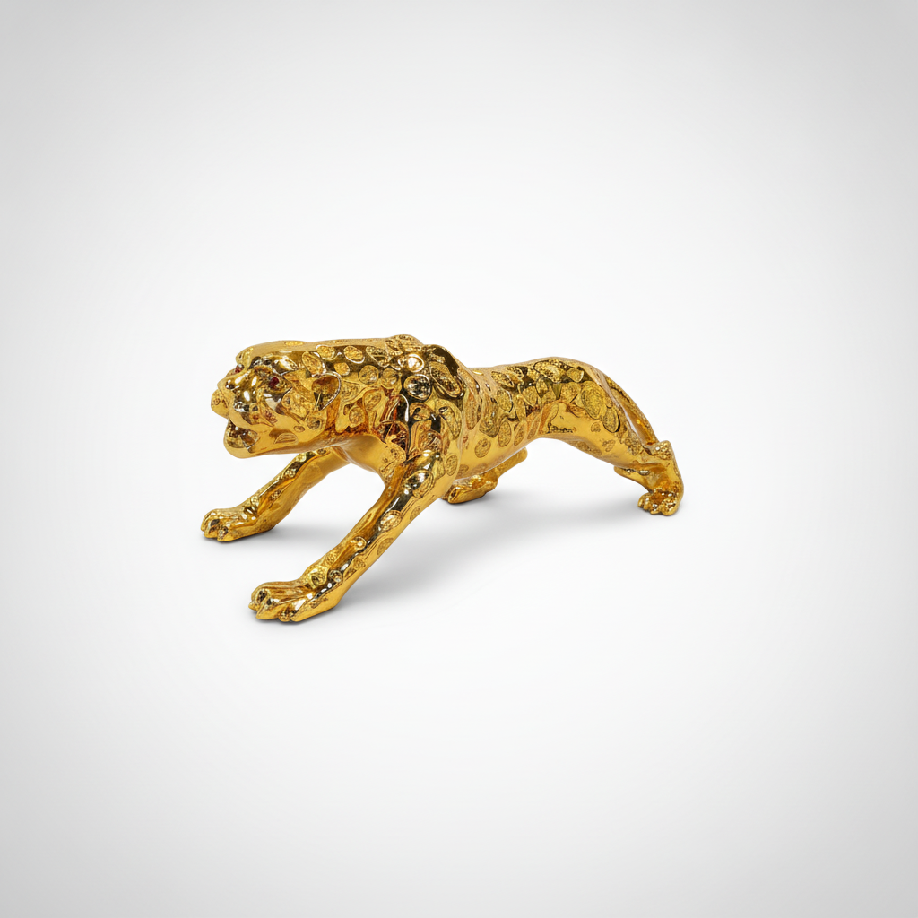Majestic Gold Jaguar Statue – 2ft Statement Décor Sculpture