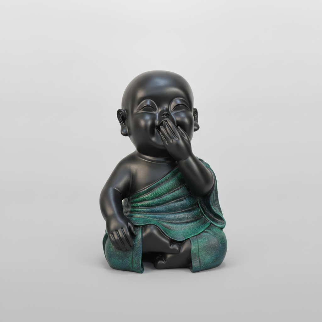 Laughing Baby Monk Statue – Joyful Peace Figurine