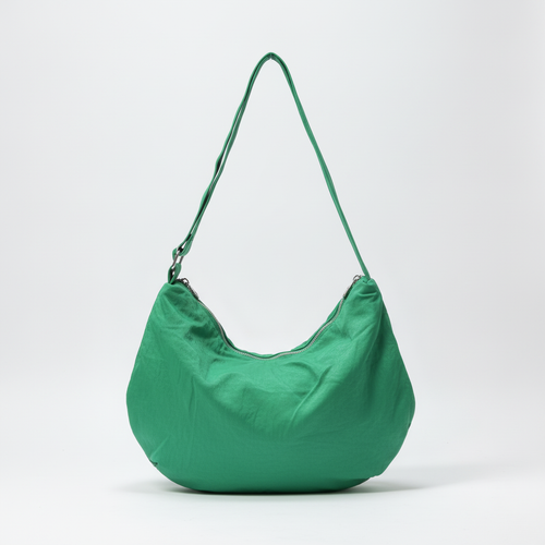 Green Slouchy Hobo Bag – Unisex Everyday Shoulder Bag