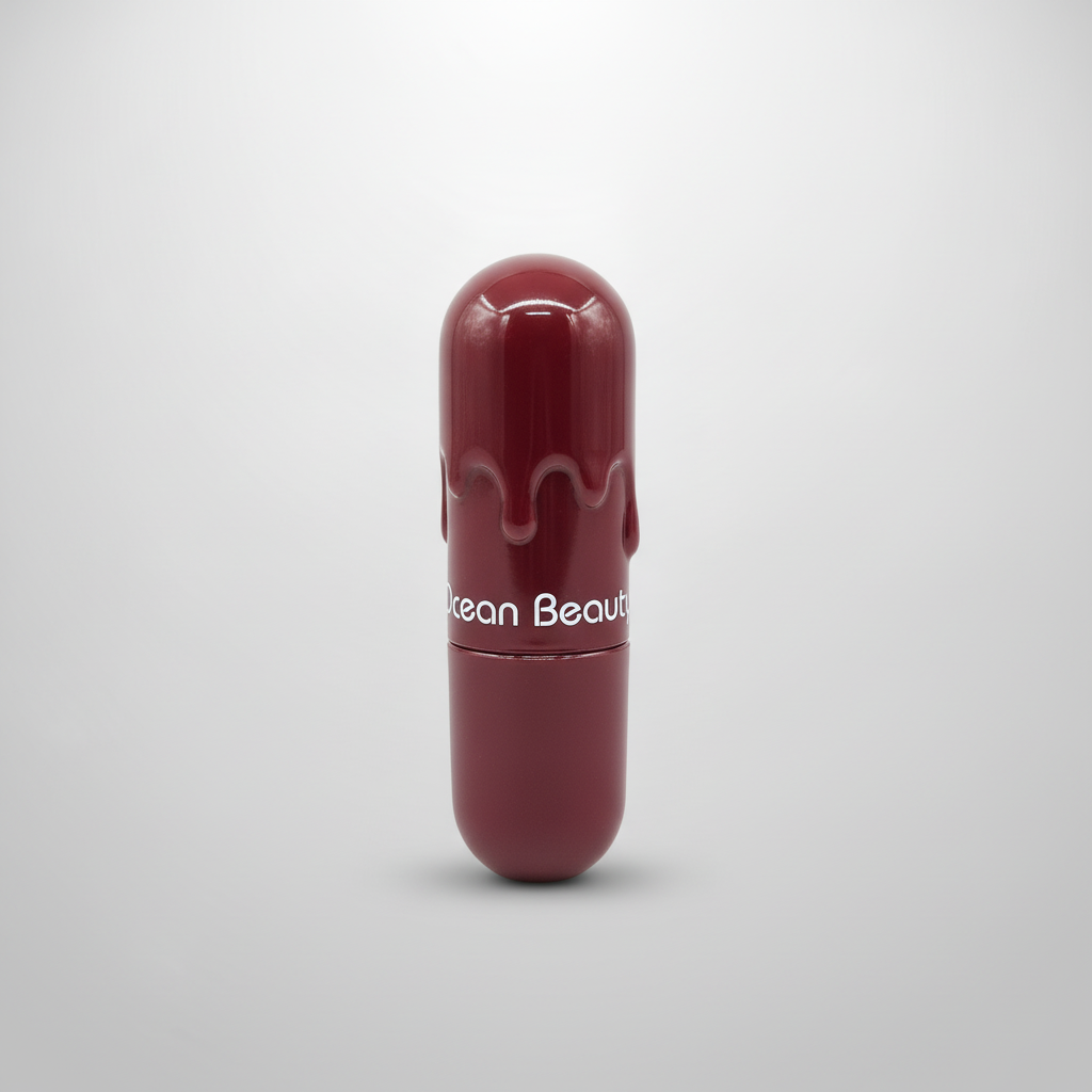 Ocean Beauty Waterproof Lipstick – Deep Berry Drip Edition