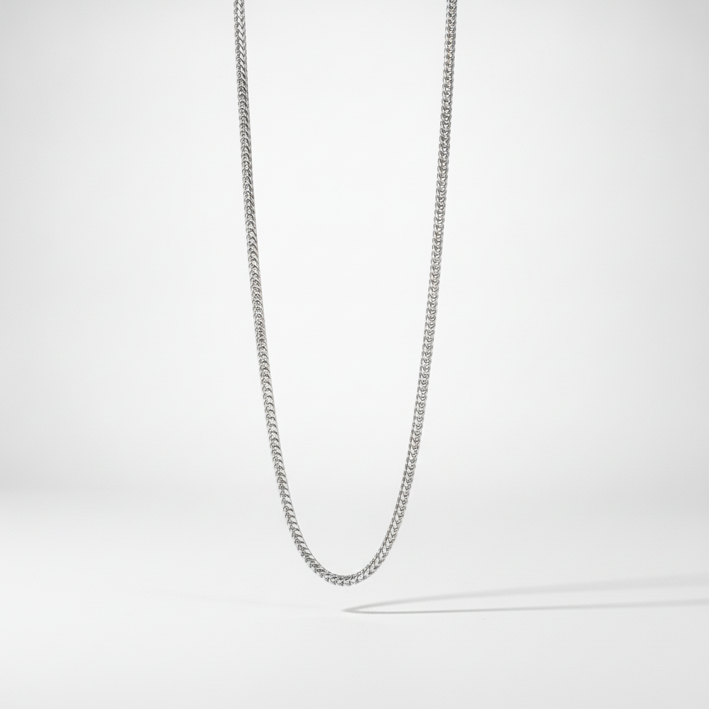 Men's Silver Franco Chain Necklace – Classic Everyday Style