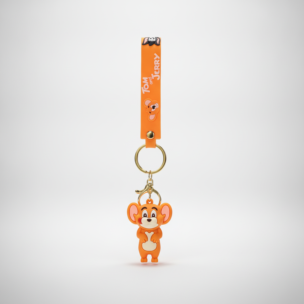 Tom and Jerry Jerry Mouse 3D Keychain with Wrist Strap