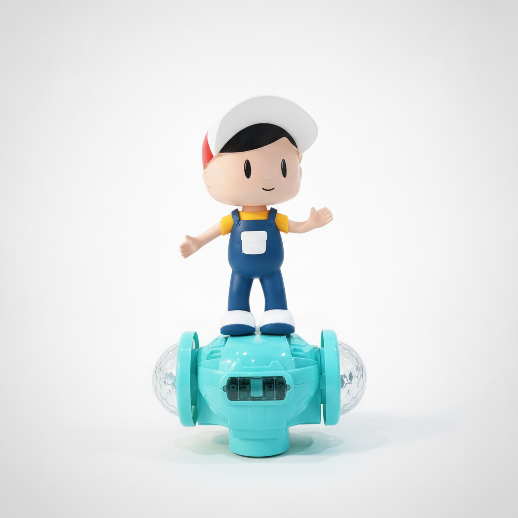 Dancing Boy Figure Toy with LED Lights & Music