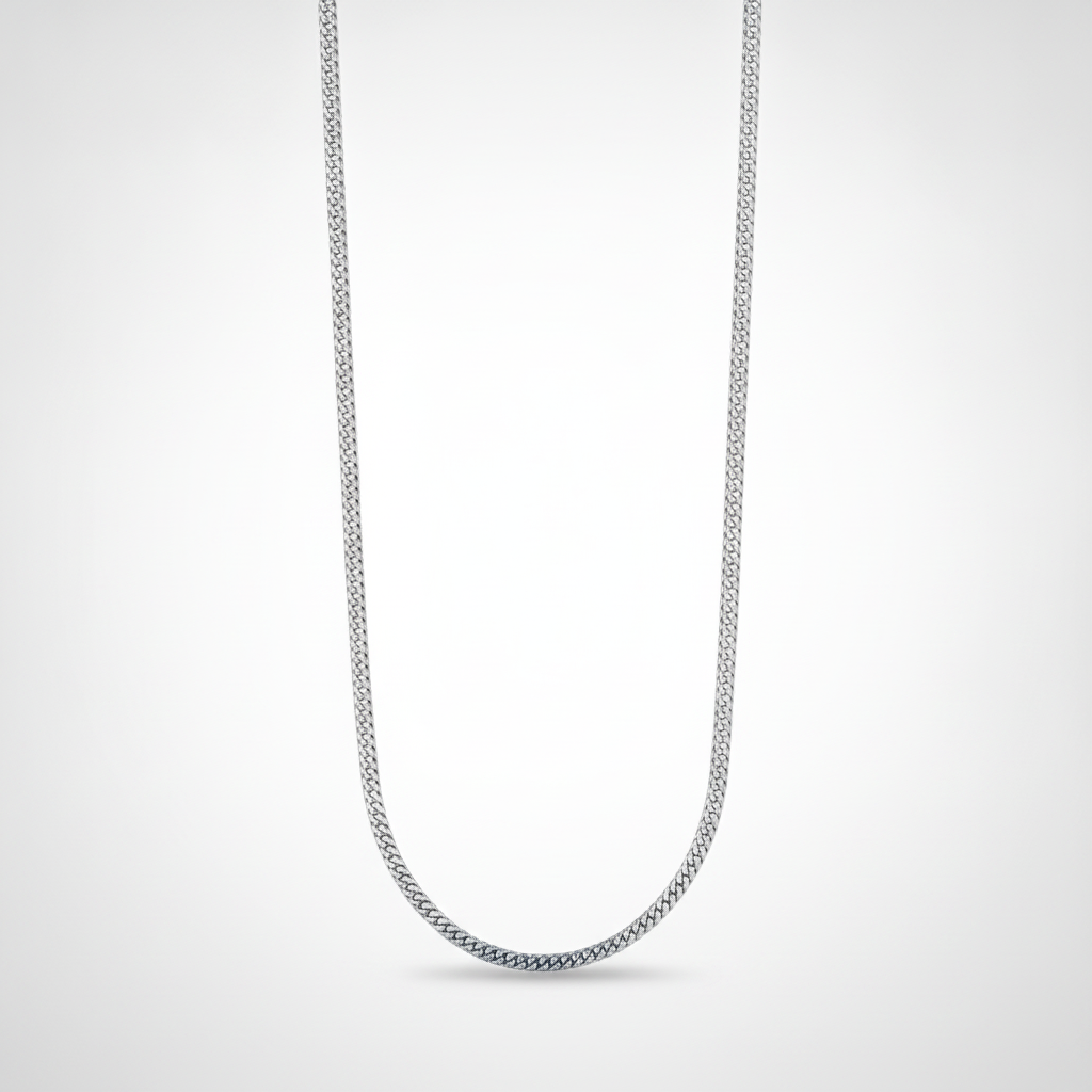 Men's Silver Cuban Link Chain Necklace – Classic & Bold