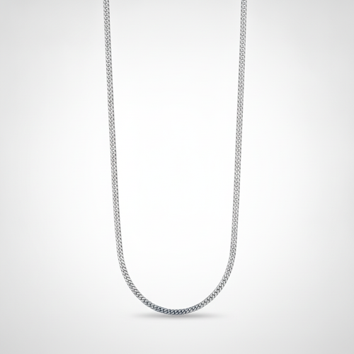 Men's Silver Cuban Link Chain Necklace – Classic & Bold