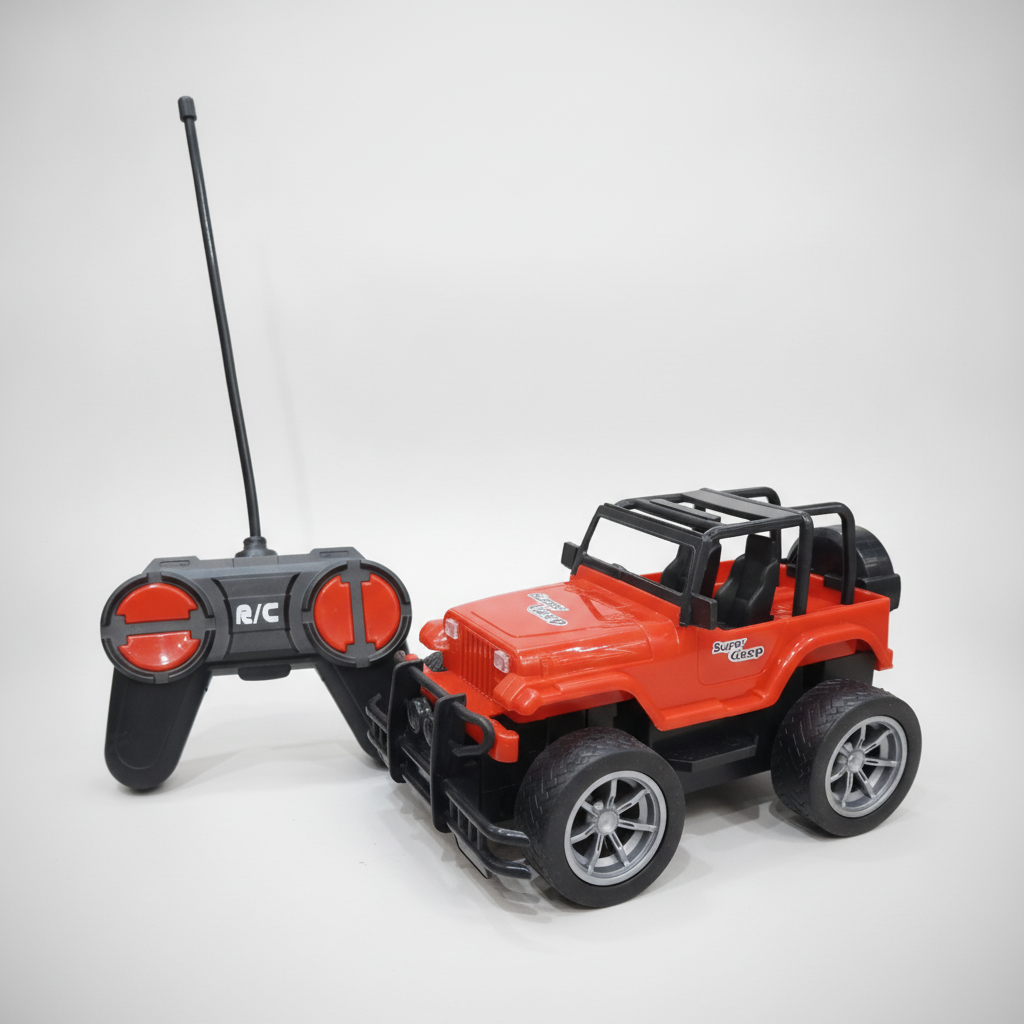 Super Geep RC Off-Road Jeep with Lights – Red