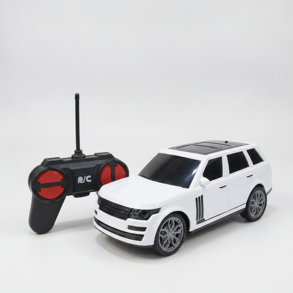 White RC Range Rover SUV Toy Car with Remote Control