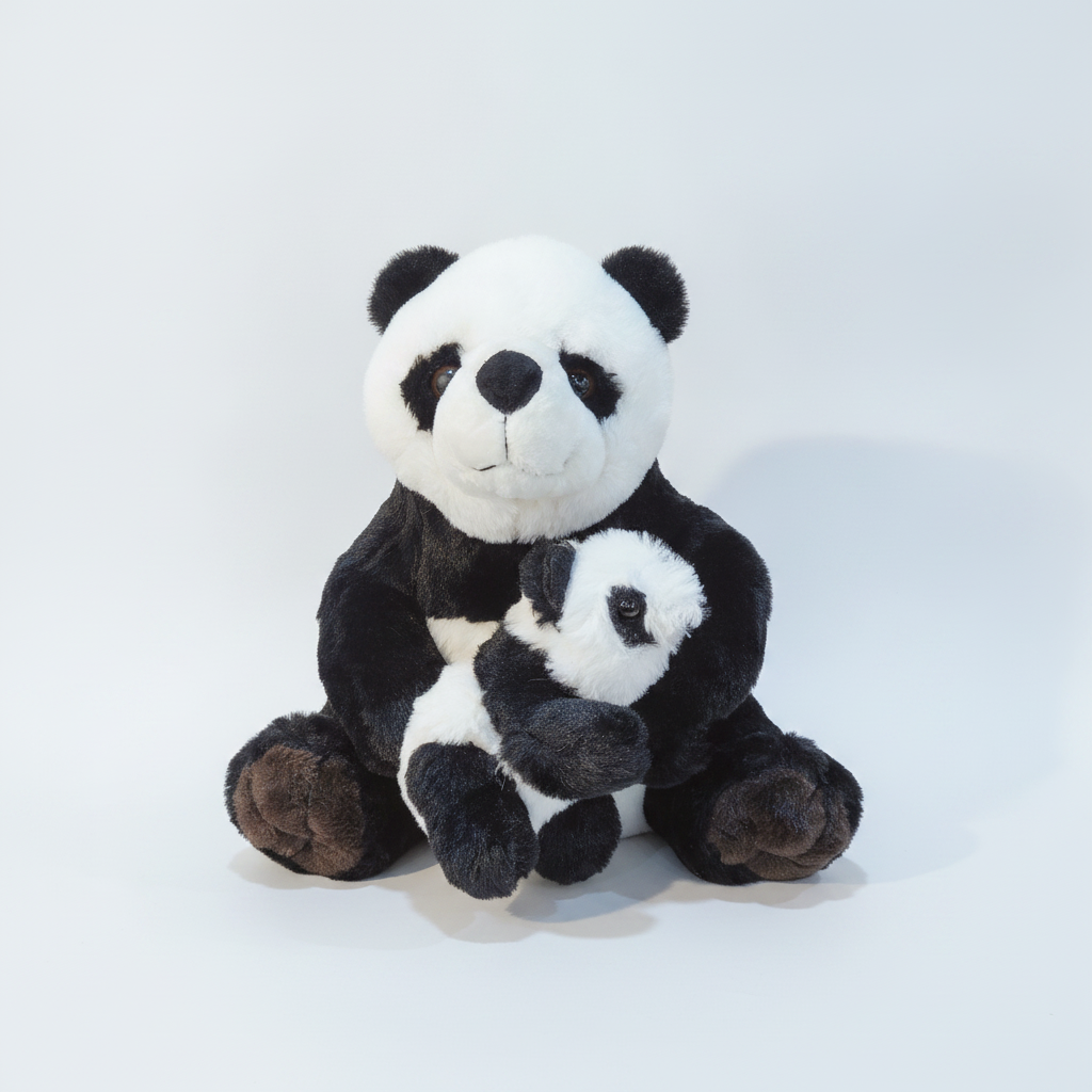 Mother & Baby Panda Plush Stuffed Toy – 45 cm