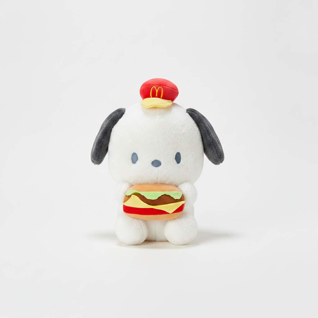 Pochacco x McDonald's Plush Toy with Burger – Sanrio Collab