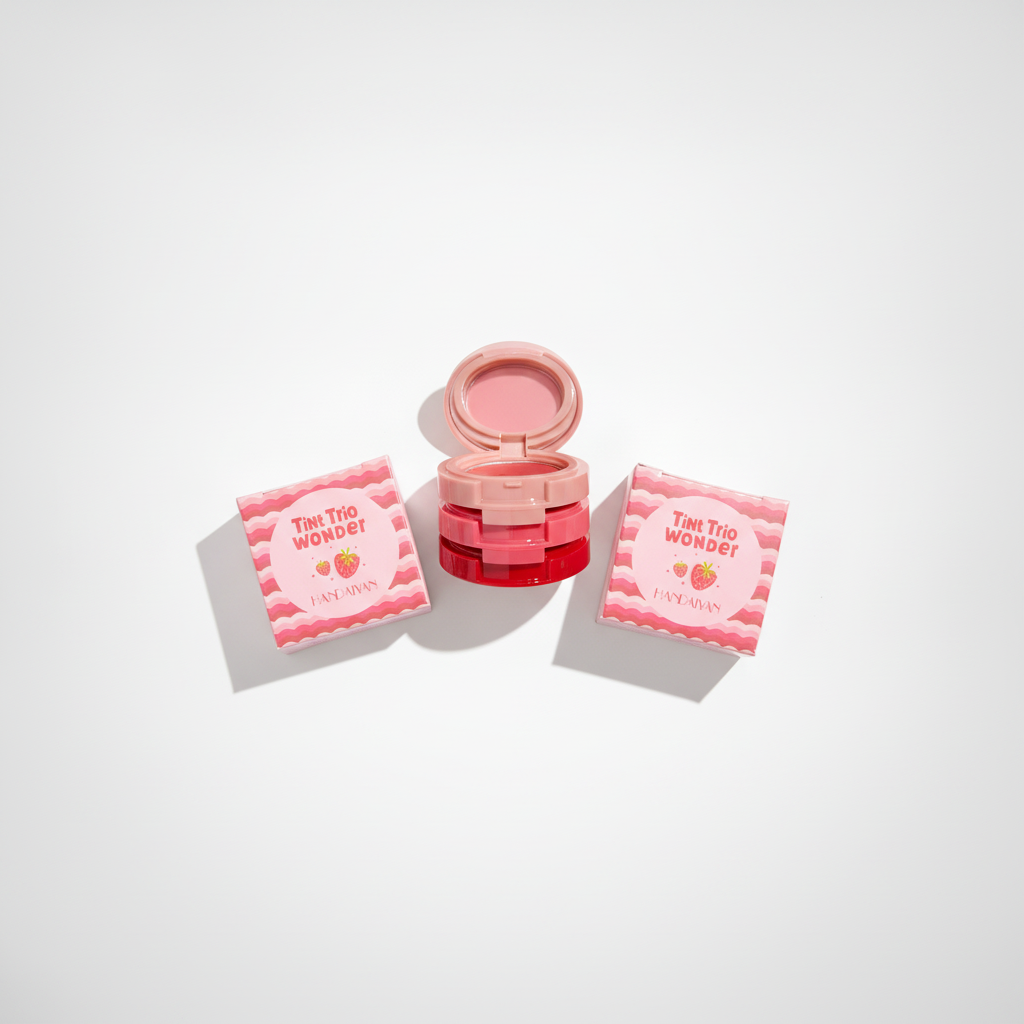 Handaiyan Tint Trio Wonder Lip & Cheek Balm – Strawberry