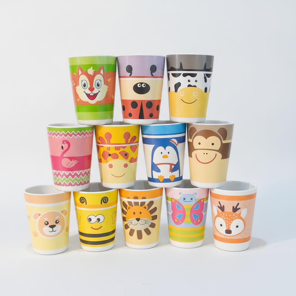 Animal Friends Kids Drinking Cups – Colorful BPA-Free Set