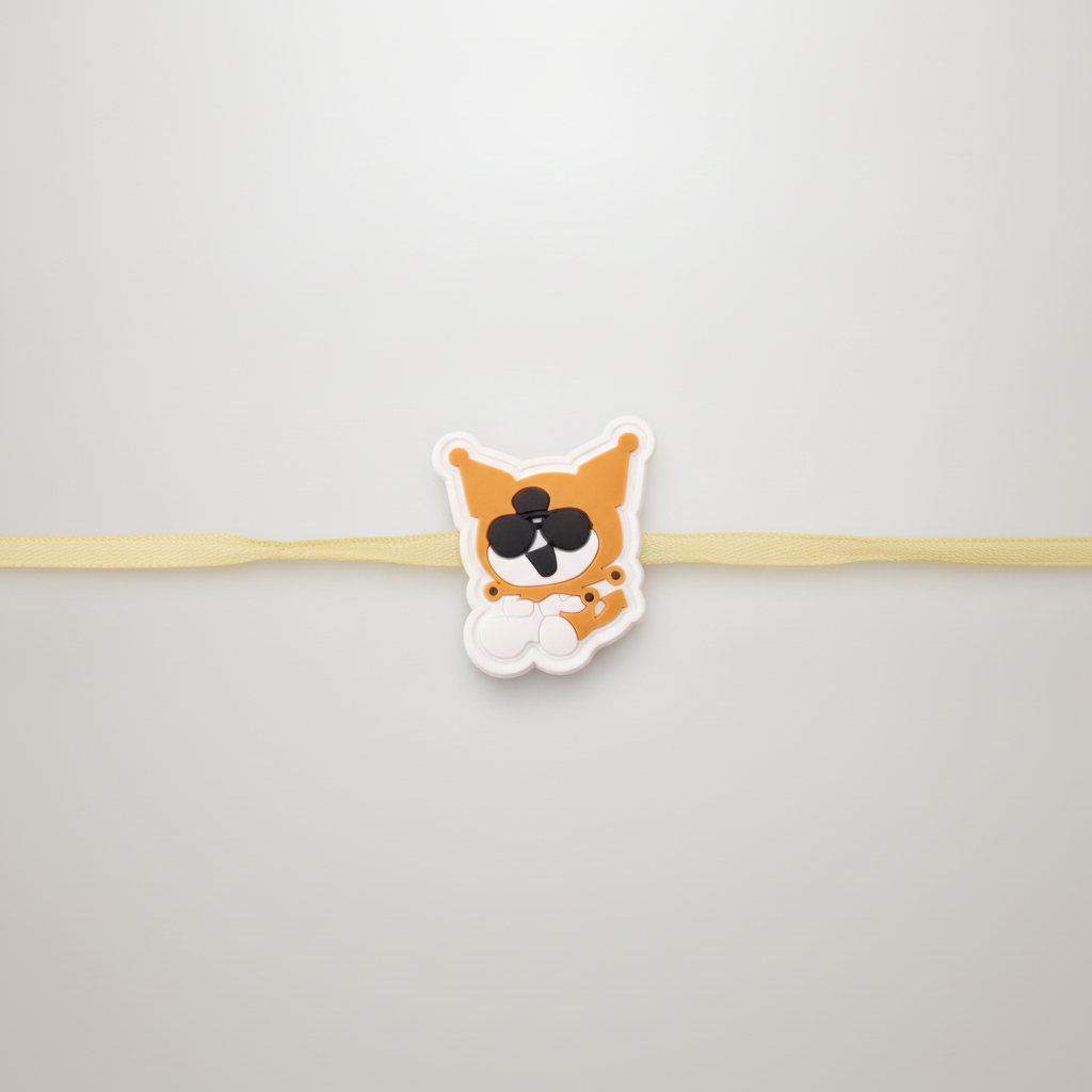 Cute Corgi Dog Enamel Pin Rakhi for Kids