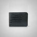 Wrangler Black Croc-Embossed Leather Bifold Wallet