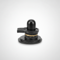 Black Shiva Lingam Idol with Yoni Base & Gold Detailing