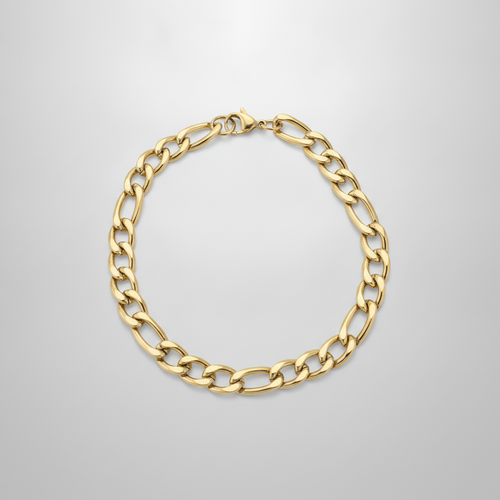 Men's Gold Figaro Chain Bracelet – Bold & Polished