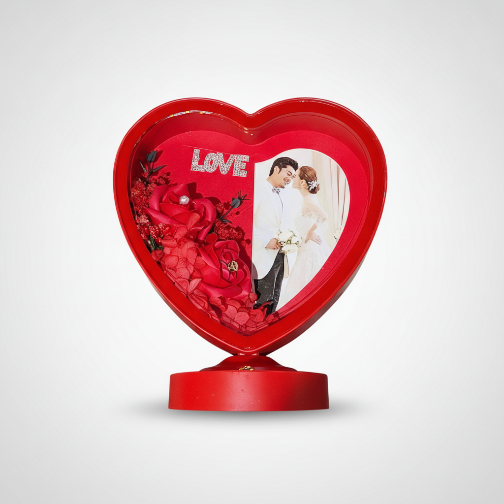 Heart-Shaped LED Photo Frame Love Gift Box