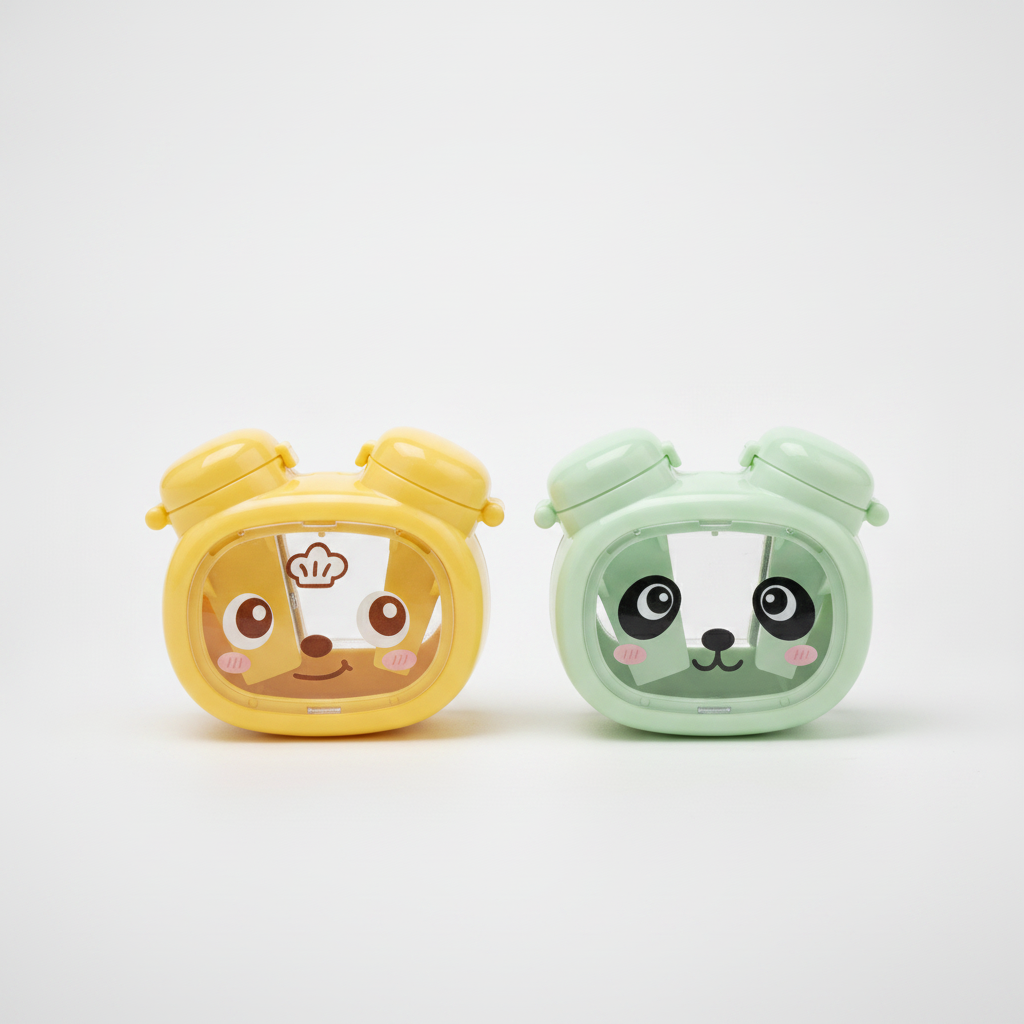 Cute Animal Face Pencil Sharpener for Kids – Bear & Panda