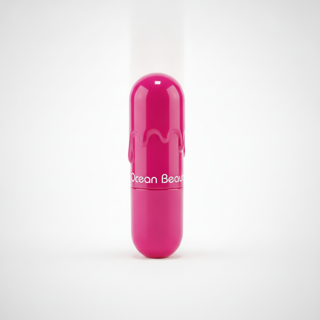 Ocean Beauty Waterproof Lipstick – Bold Fuchsia Pink