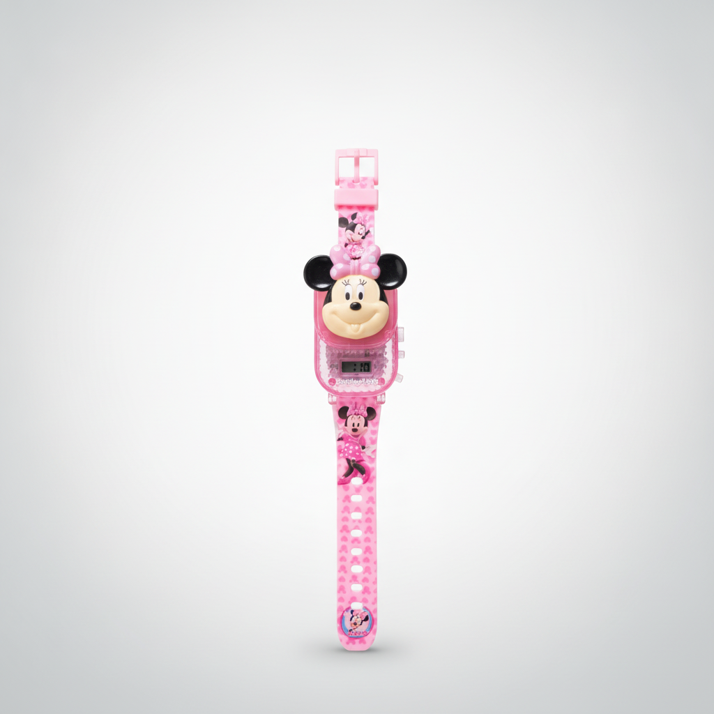 Disney Minnie Mouse Kids Digital Watch with Rotating Light