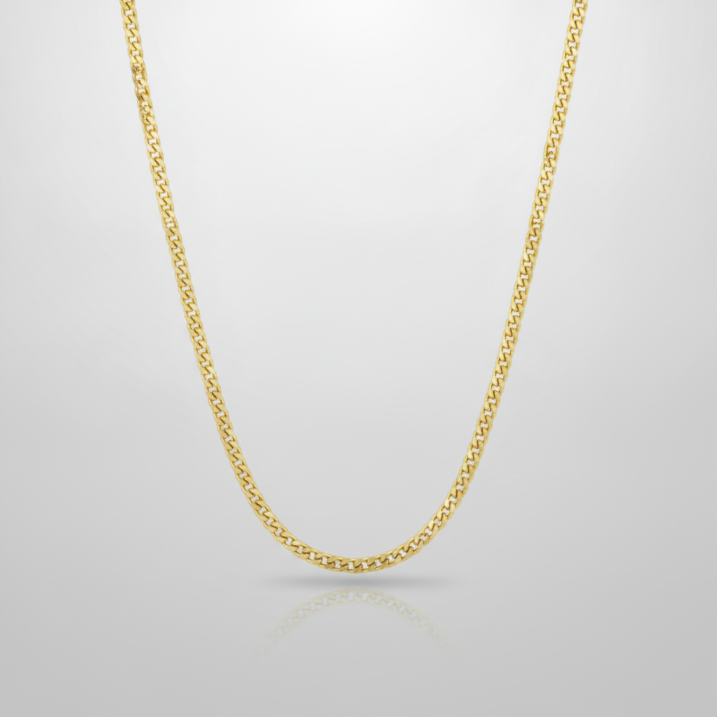 Men's Gold Cuban Link Chain Necklace