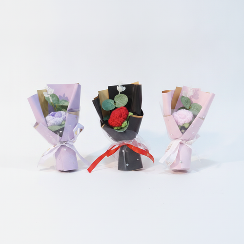 Handmade Crochet Mini Flower Bouquet – Cute Gift Keepsake