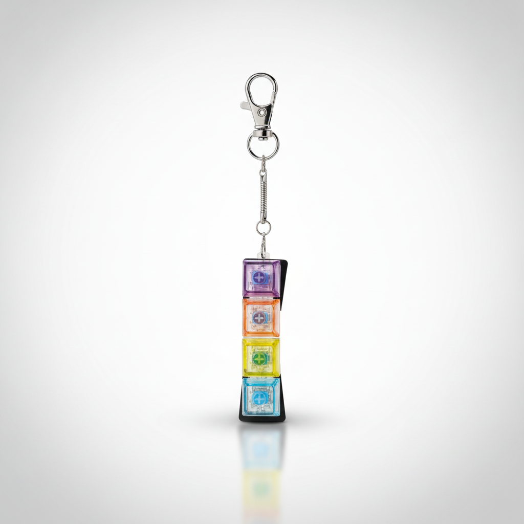 Mini Mechanical Switch LED Keypad Keychain