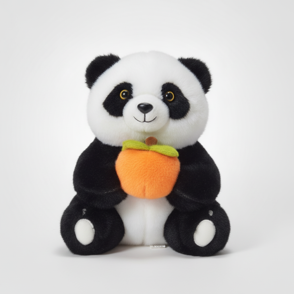 Panda Plush Toy with Pumpkin – 35 cm Soft Stuffed Animal