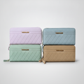 Fashion&Classic Quilted Zip Wallet – Pastel Mini Purse