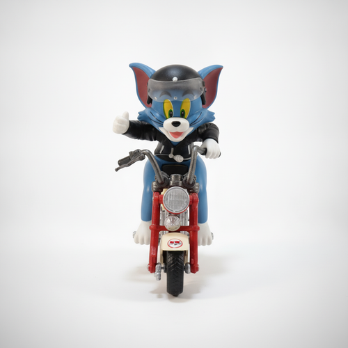 Tom the Biker Cat Figure – Tom & Jerry Motorcycle Toy