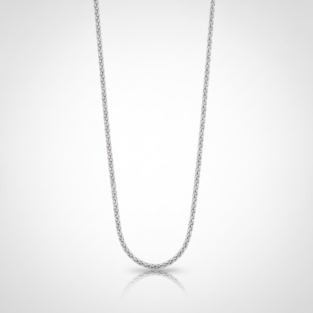 Men's Silver Franco Chain Necklace – Bold & Sleek