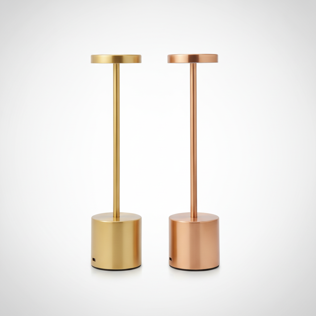 Minimalist Cordless Table Lamp – Gold & Rose Gold