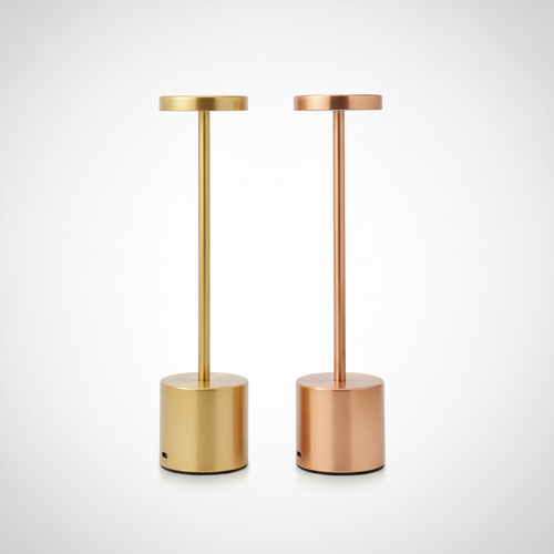 Minimalist Cordless Table Lamp – Gold & Rose Gold