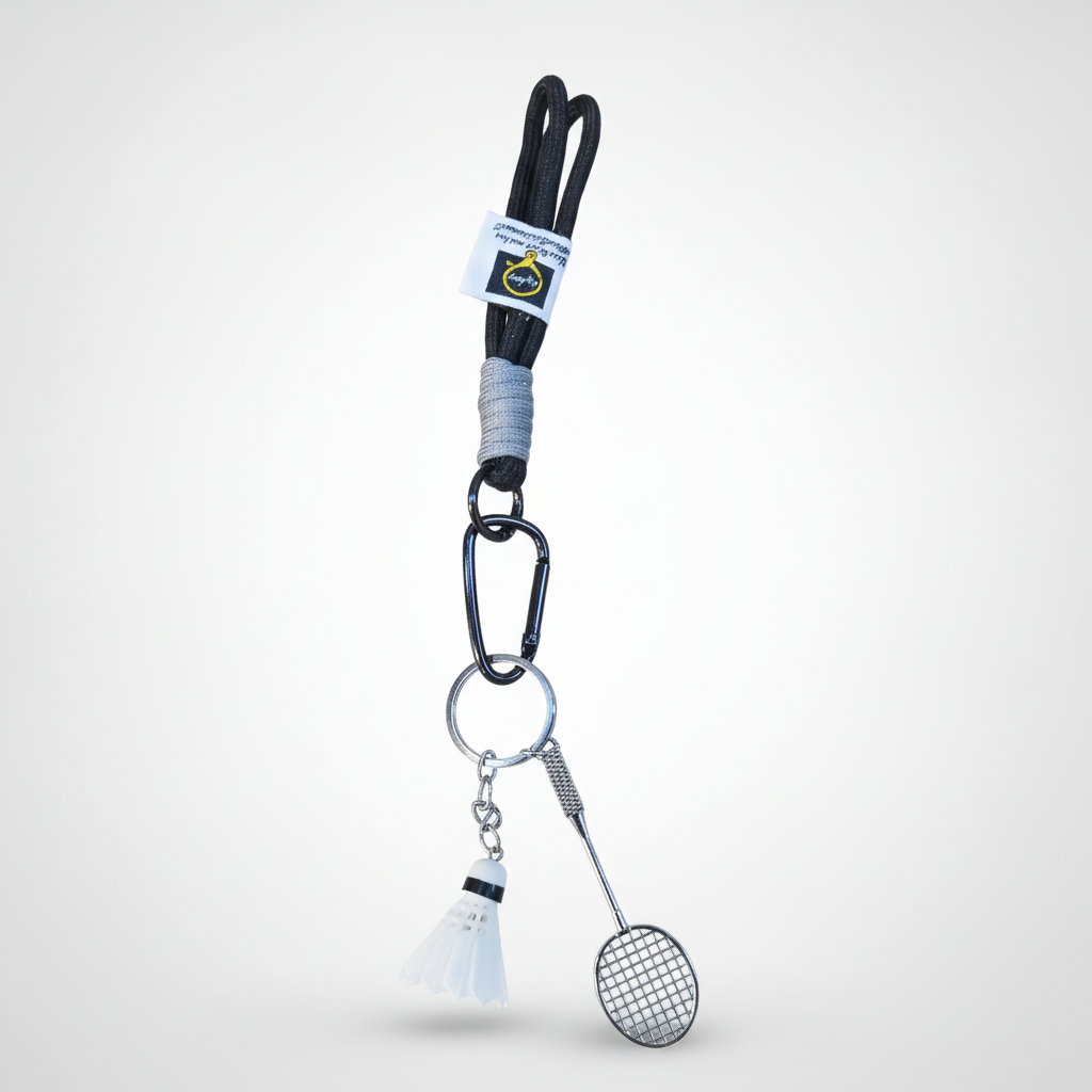 Badminton Keychain Set – Racket & Shuttlecock Charm