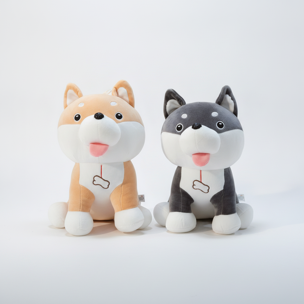 Adorable Dog Plush Stuffed Toy – 40 cm Sitting Puppy