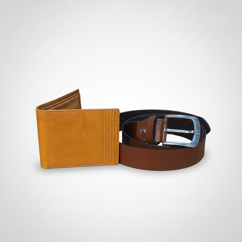 Wrangler Men's Leather Wallet & Belt Gift Set