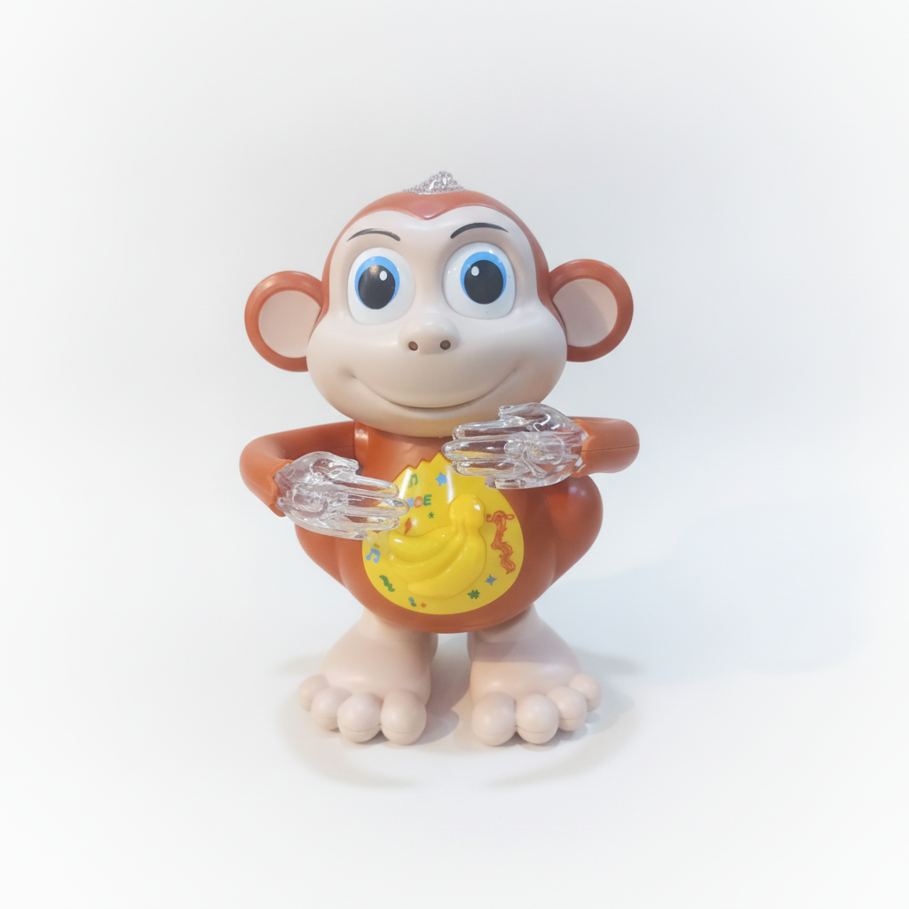 Dancing Monkey Toy with LED Lights & Music for Kids