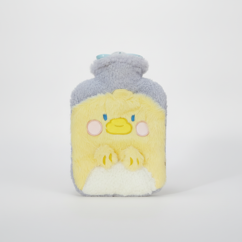Cute Duck Plush Hot Water Bottle with Fluffy Cover