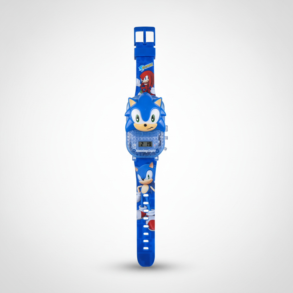 Sonic the Hedgehog Kids Digital Watch with Rotating Light