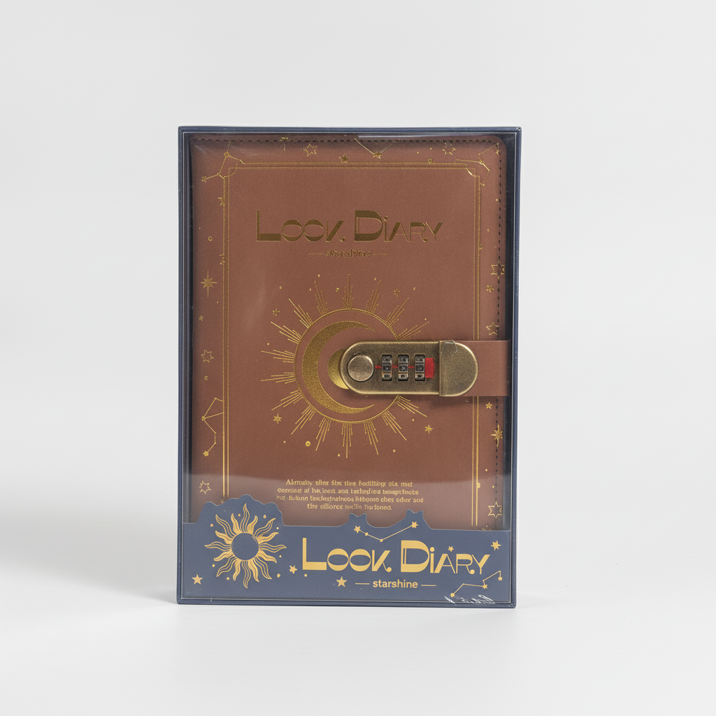 Starshine Lock Diary – Celestial Combination Lock Journal