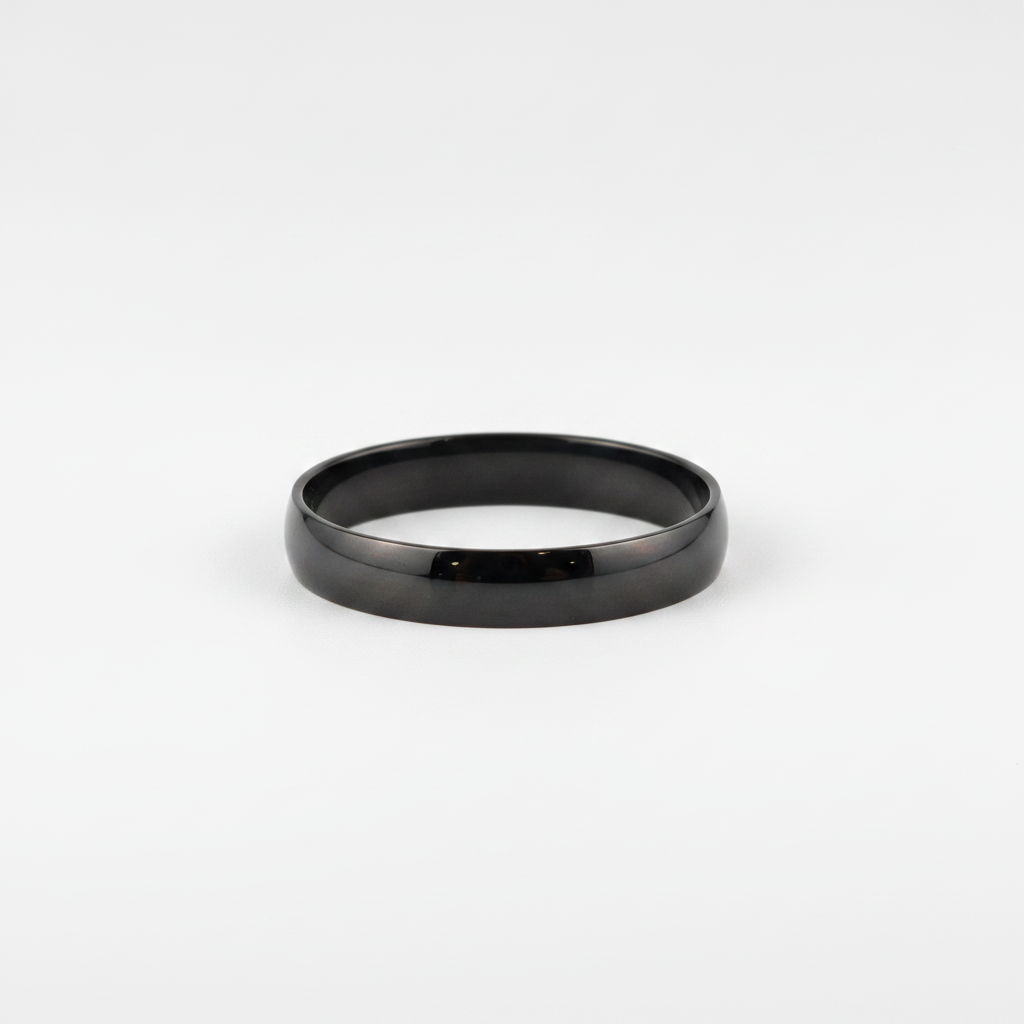 Men's Black Band Ring | Sleek Minimalist Style