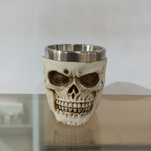 Skull Shot Glass – Stainless Steel Inner & Resin Skull Cup