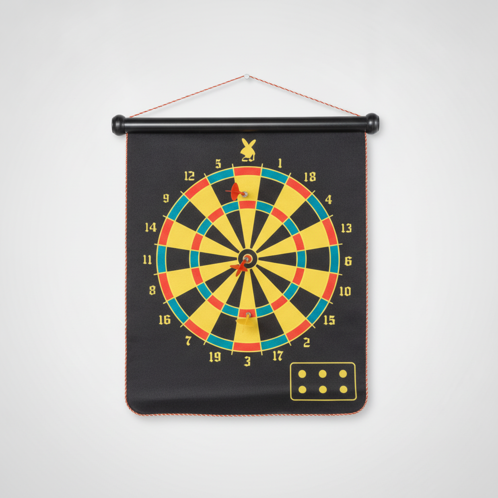 Magnetic Roll-Up Dart Board Set with Safety Darts