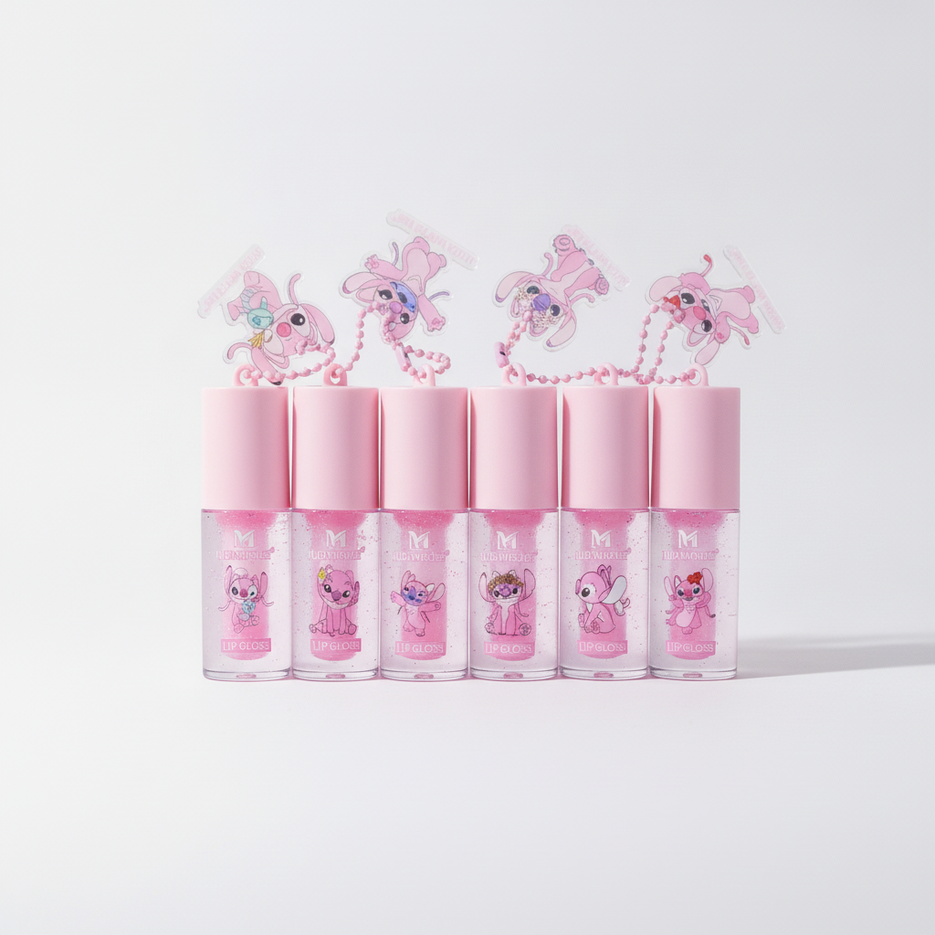 Huda Matte Me Angel Stitch Lip Gloss with Charm Keychain