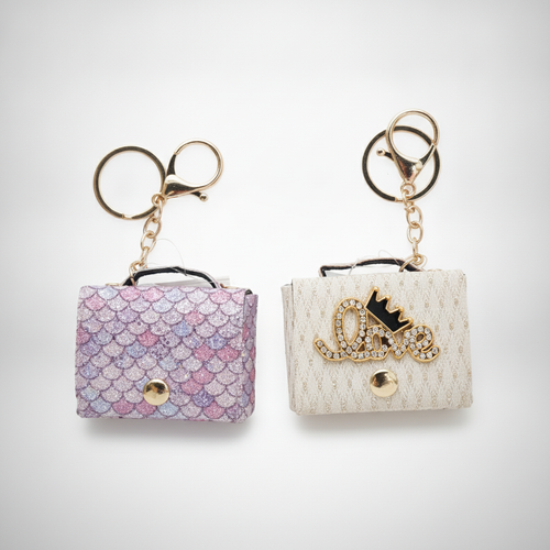 Mini Glitter Handbag Keychain – Cute Bag Charm Keyring